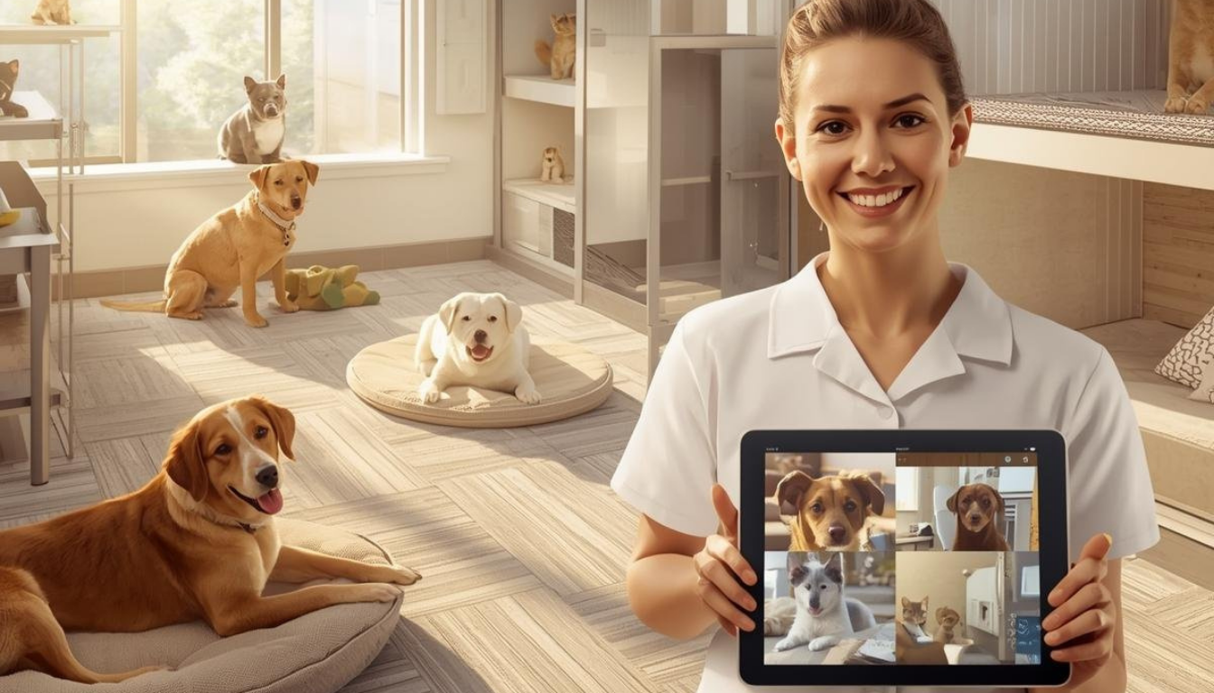 Pet boarding business with modern technology